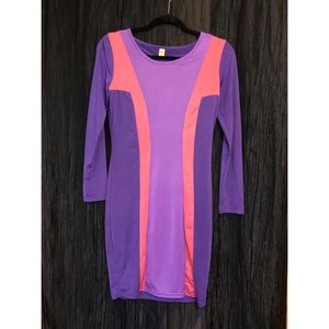 Long Sleeve Purple Dress